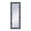 Espejo de Cuerpo Entero con Marco Abstracto Negro y Plateado