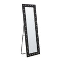 Espejo de Pie con Marco Negro y Piedras de Cristal